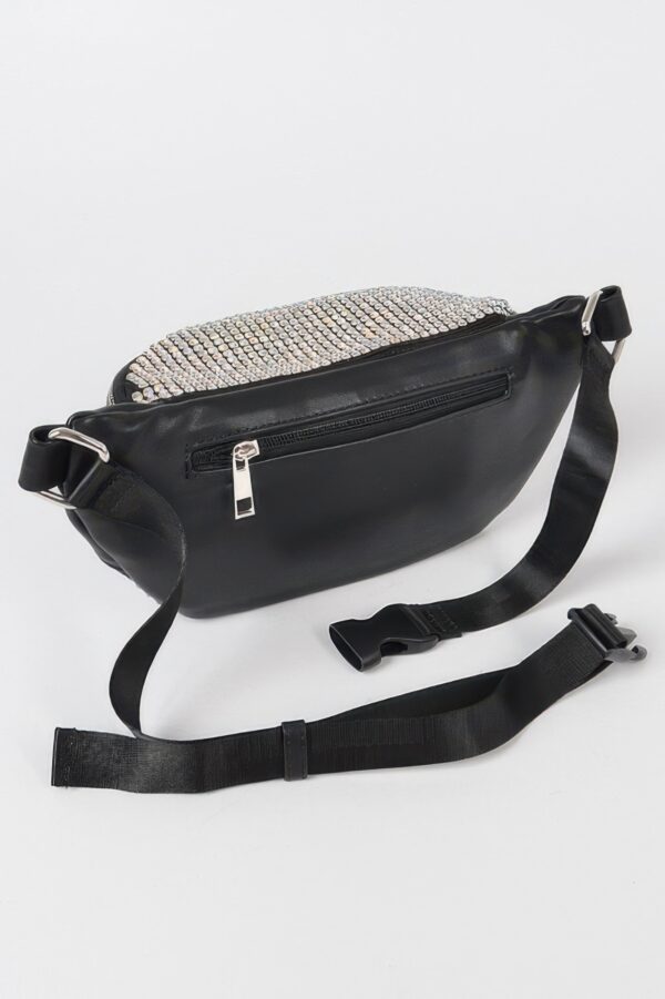 Rhinestone Mesh Fanny Pack – Straw Waist Bag