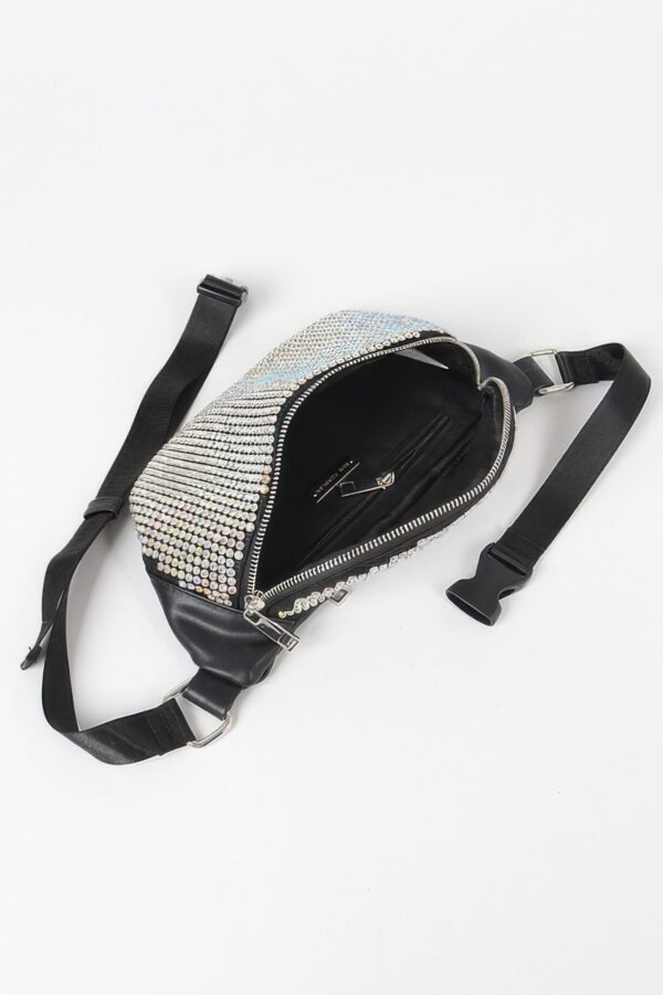 Rhinestone Mesh Fanny Pack – Straw Waist Bag