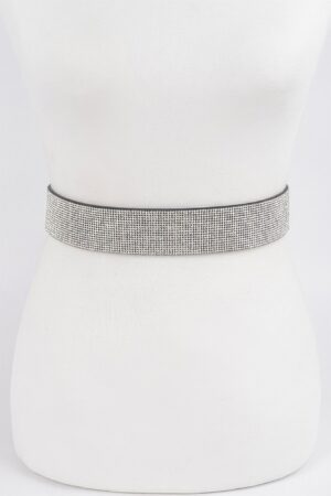 Full Rhinestone Waist Belt – 1.5 inch Crystal Band