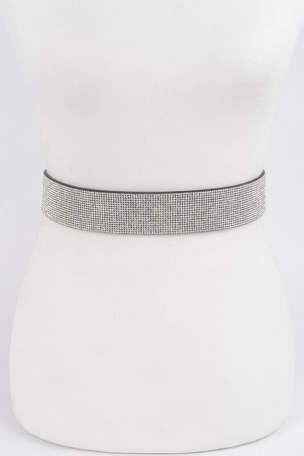 Full Rhinestone Waist Belt – 1.5 inch Crystal Band