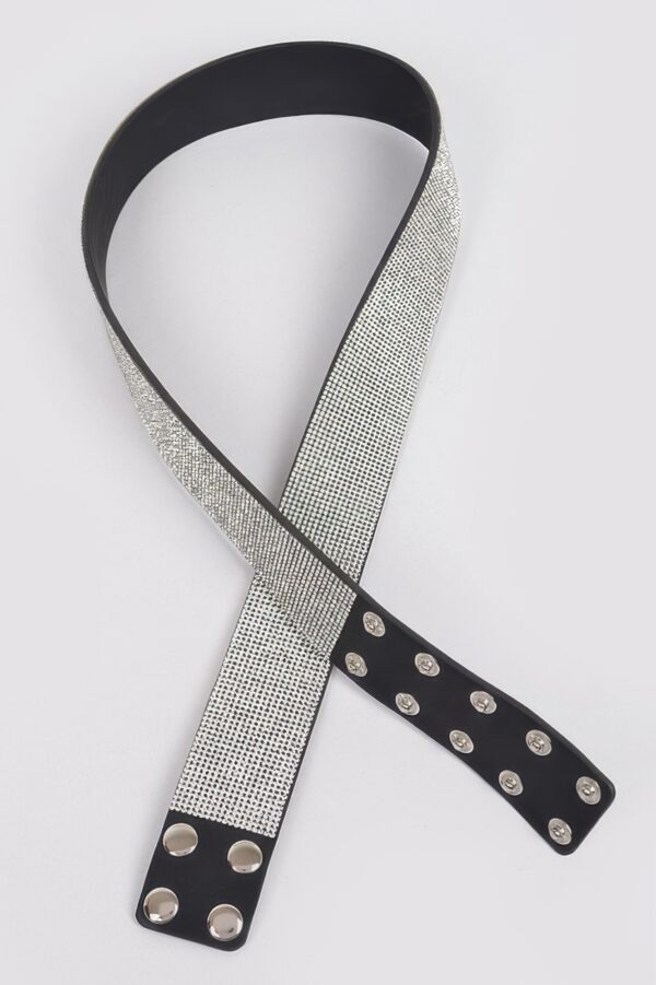 Full Rhinestone Waist Belt – 1.5 inch Crystal Band