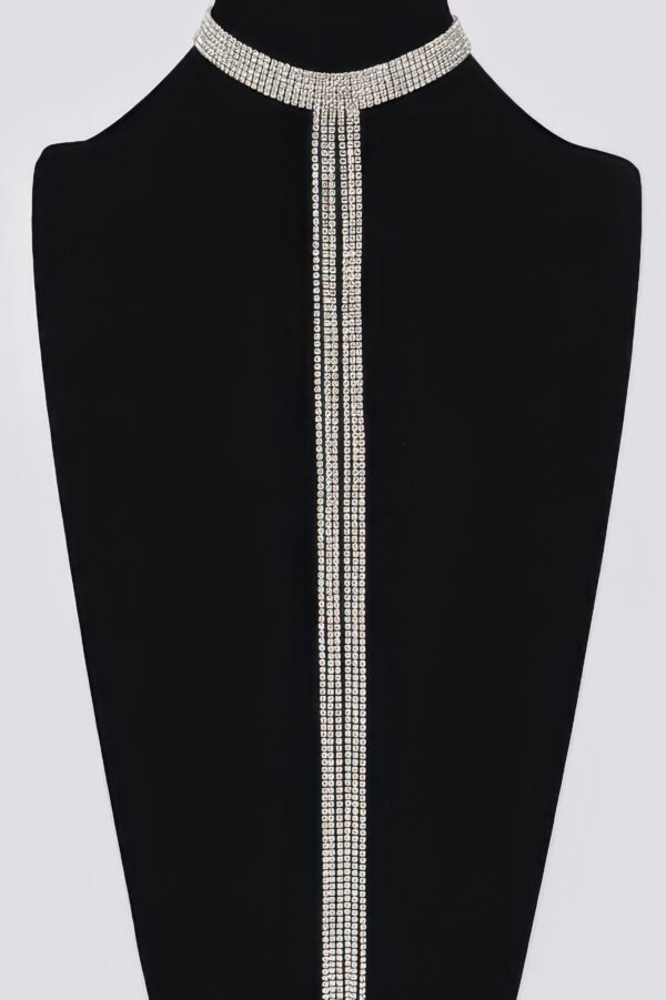 Bar Line Rhinestone Choker Necklace – Linear Sparkle