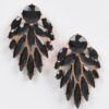 Leaf Dangle Gem Earrings – Delicate Leaf Silhouette
