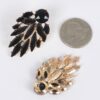 Leaf Dangle Gem Earrings – Delicate Leaf Silhouette