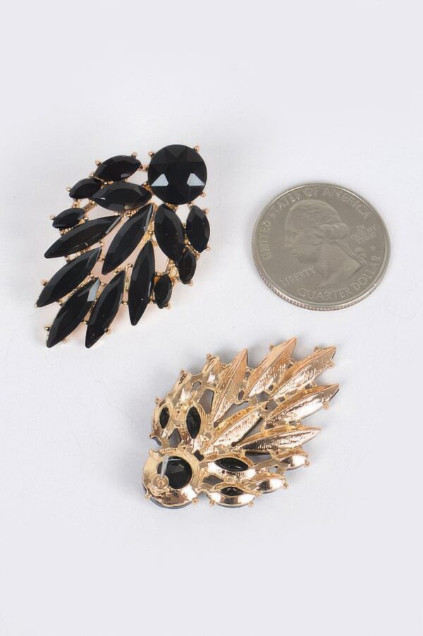 Leaf Dangle Gem Earrings – Delicate Leaf Silhouette