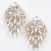 Leaf Dangle Gem Earrings – Delicate Leaf Silhouette