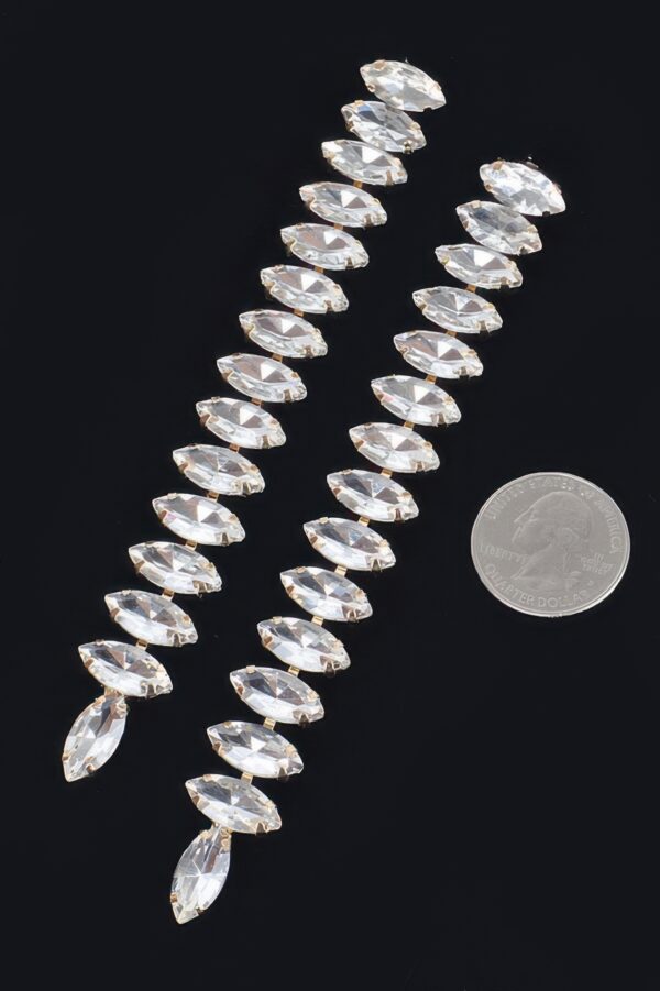 Long Stringed Gem Drop Earrings – Elongated Sparkle