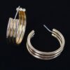 Triple Hoop Rhinestone Dangle Earrings