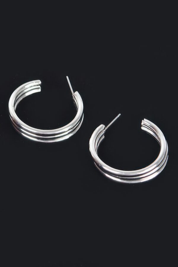 Triple Hoop Rhinestone Dangle Earrings