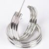 Triple Hoop Rhinestone Dangle Earrings