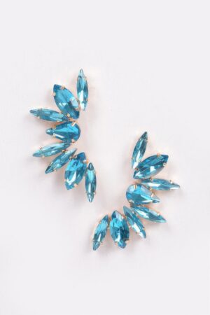 Rhinestone Earrings – Sparkling Accent (2.25 x 1.75 in)