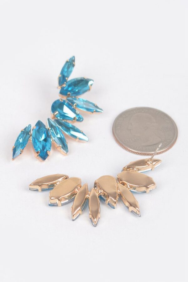 Rhinestone Earrings – Sparkling Accent (2.25 x 1.75 in)