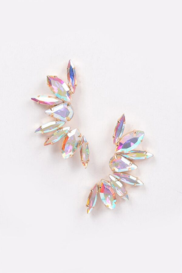 Rhinestone Earrings – Sparkling Accent (2.25 x 1.75 in)