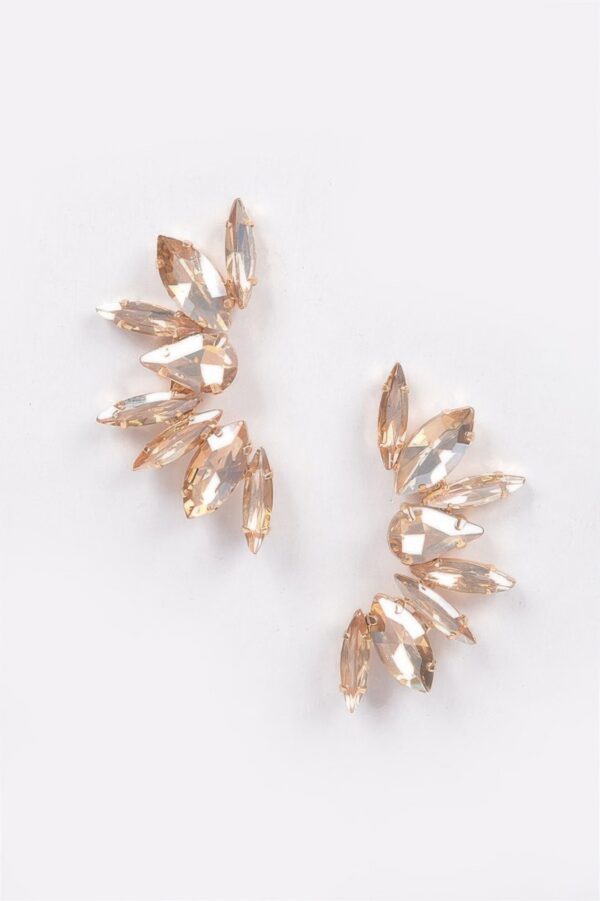 Rhinestone Earrings – Sparkling Accent (2.25 x 1.75 in)
