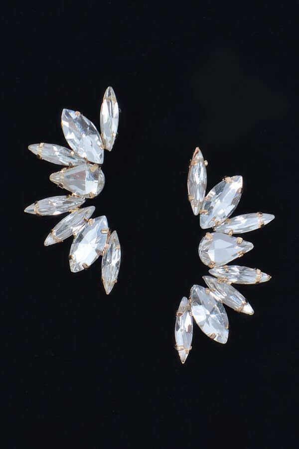 Rhinestone Earrings – Sparkling Accent (2.25 x 1.75 in)