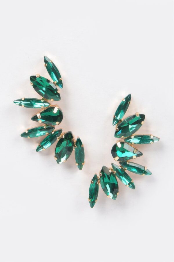 Rhinestone Earrings – Sparkling Accent (2.25 x 1.75 in)