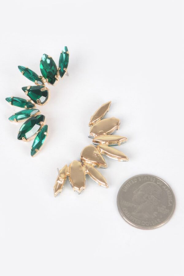 Rhinestone Earrings – Sparkling Accent (2.25 x 1.75 in)
