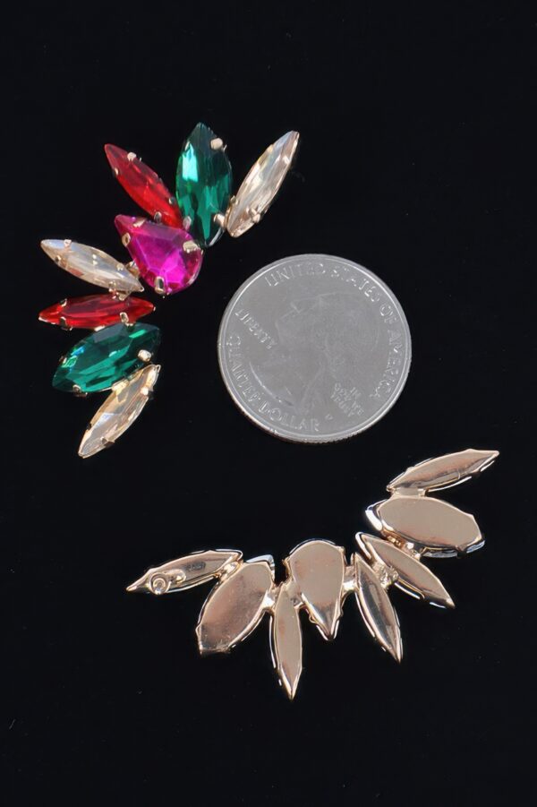 Rhinestone Earrings – Sparkling Accent (2.25 x 1.75 in)