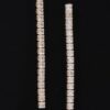 Rhinestone Drop Earrings – Slim Elongated Sparkle