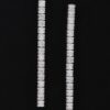 Rhinestone Drop Earrings – Slim Elongated Sparkle
