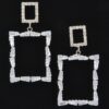 Multi Rhinestone Dangle Earrings – Polished Layered Drop