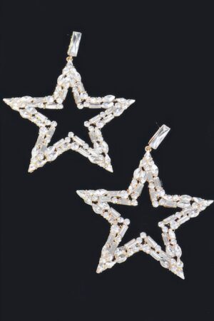 Starlight Earrings – Celestial Silhouette with Polished Shine