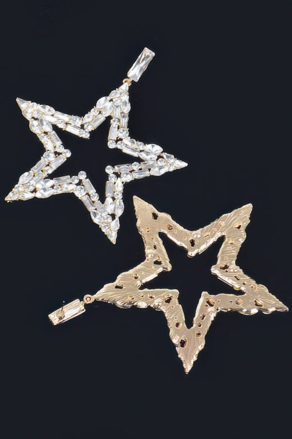Starlight Earrings – Celestial Silhouette with Polished Shine