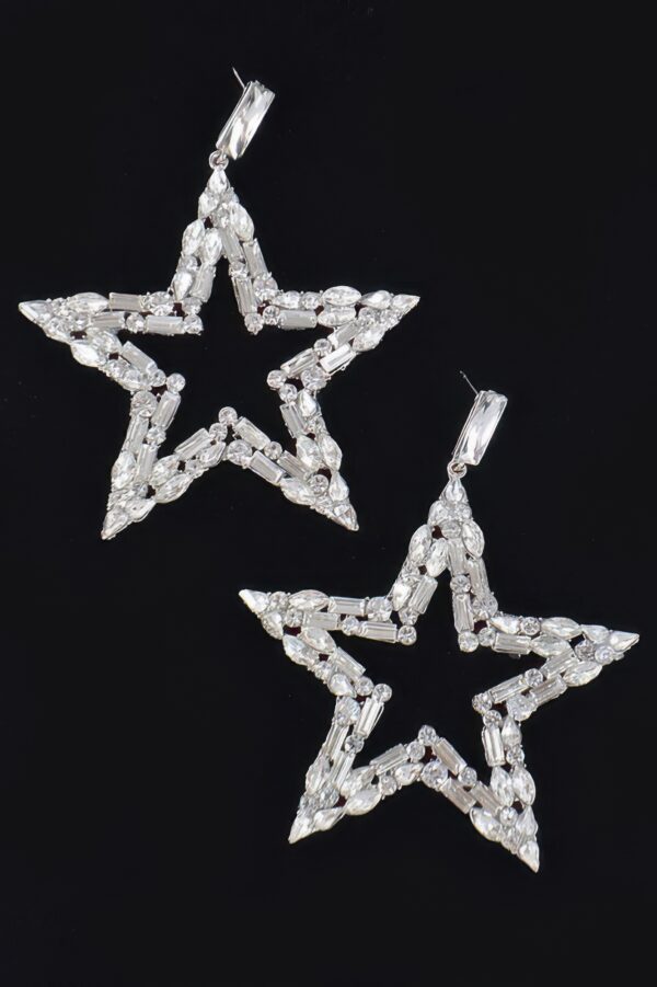 Starlight Earrings – Celestial Silhouette with Polished Shine