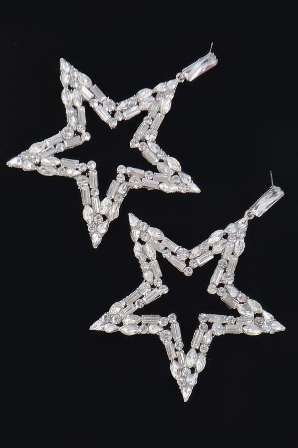 Starlight Earrings – Celestial Silhouette with Polished Shine