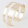 Double Hammered Open Cuff Bracelet – Textured Finish