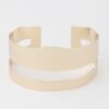 Double Hammered Open Cuff Bracelet – Textured Finish