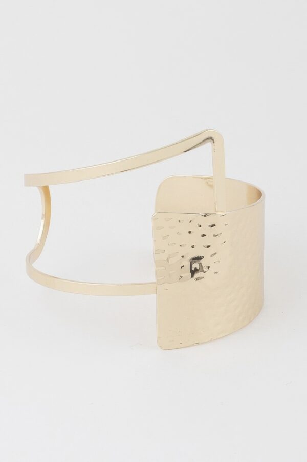 Double-Hammered Negative Space Open Cuff Bracelet