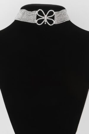 Butterfly Choker Necklace with Jeweled Accent