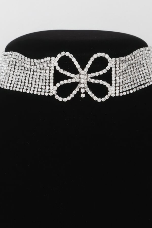 Butterfly Choker Necklace with Jeweled Accent