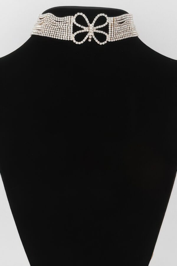 Butterfly Choker Necklace with Jeweled Accent