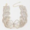 Butterfly Choker Necklace with Jeweled Accent
