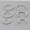 Multi-Wrapped Hoop Earrings Set – Layered Texture