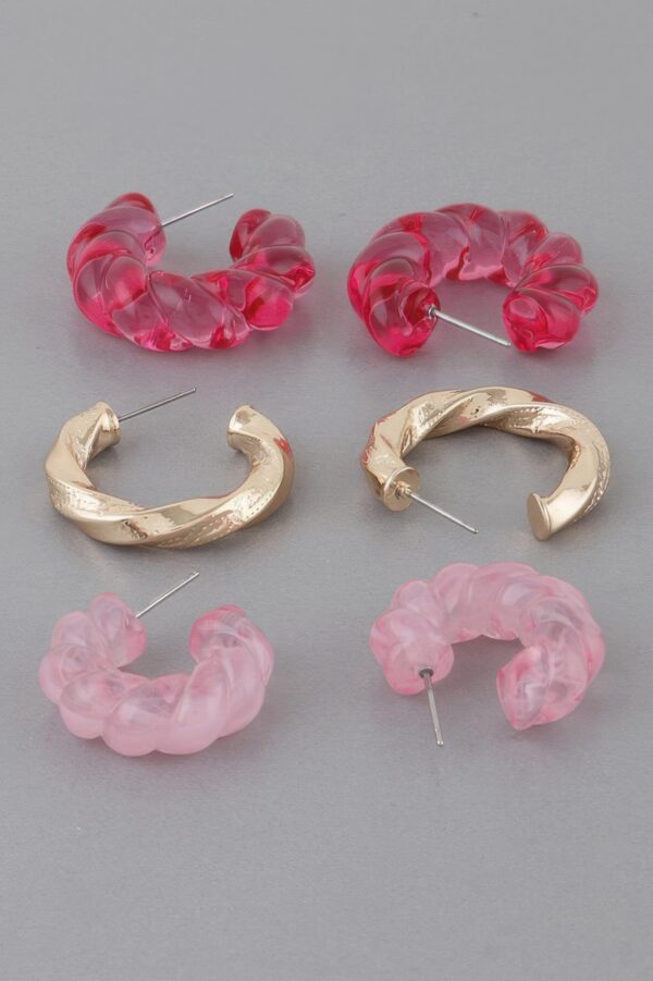 Twisted Hoop Earrings Set – Intertwined Mini Hoops