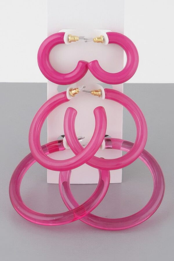 Multi Solid Hoop Earrings Set – 2in Bold Hoops