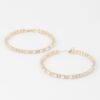 Jewel-Accented Hoop Earrings – Oversized 3.2 in