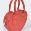 Metallic Heart Crossbody Bag – Structured Shine
