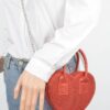 Metallic Heart Crossbody Bag – Structured Shine