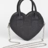 Metallic Heart Crossbody Bag – Structured Shine