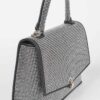 Hotfix Rhinestone Clutch – Structured Polyurethane Evening Bag