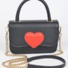 Vegan Top Handle Bag – Structured PU with Mixed Metal