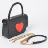 Vegan Top Handle Bag – Structured PU with Mixed Metal