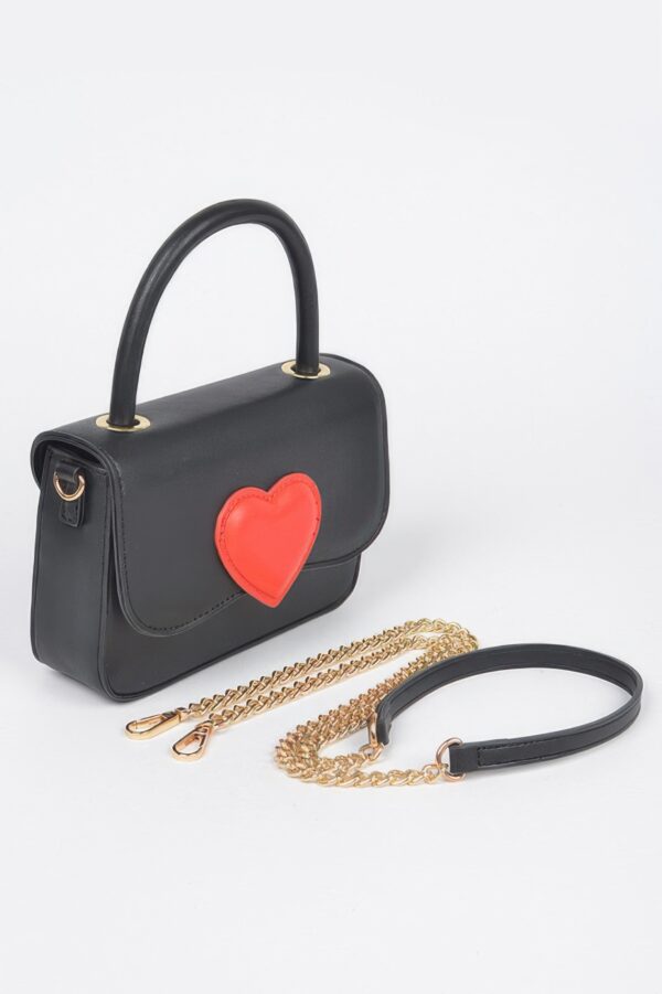 Vegan Top Handle Bag – Structured PU with Mixed Metal