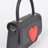 Vegan Top Handle Bag – Structured PU with Mixed Metal