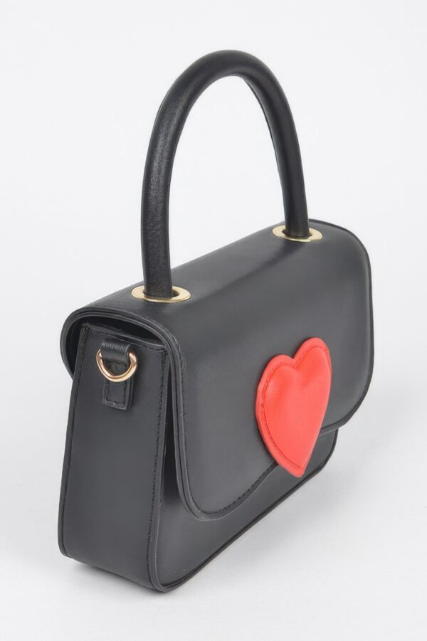 Vegan Top Handle Bag – Structured PU with Mixed Metal