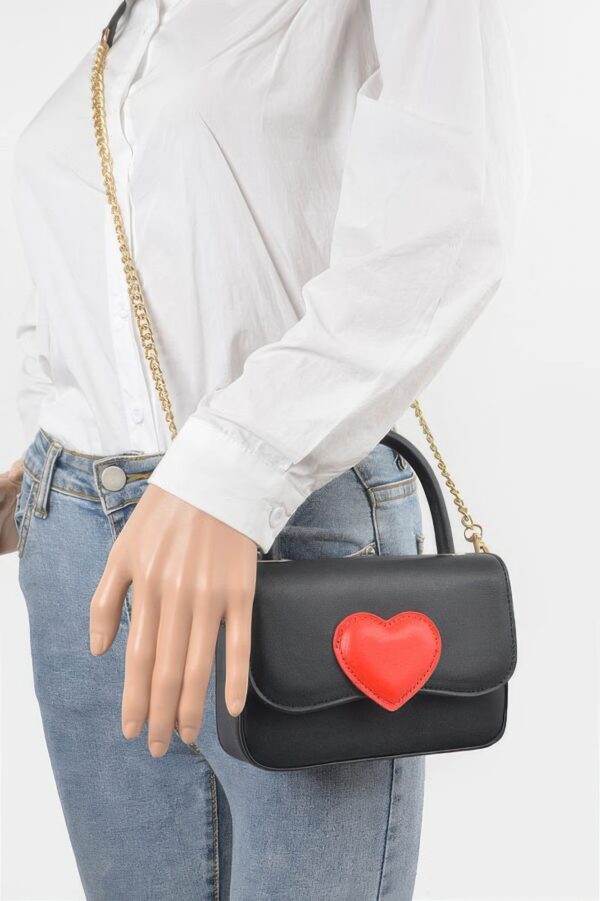 Vegan Top Handle Bag – Structured PU with Mixed Metal